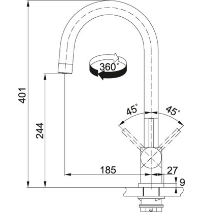 СМЕСИТЕЛЬ FRANKE EOS CLEAR WATER