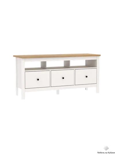 2.08.03.090.14 САГА тумба 3 ящика белая/ясень