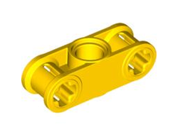 Technic, Axle and Pin Connector Perpendicular 3L with Center Pin Hole, Yellow (32184 / 4125498 / 6013536 / 6037676 / 6276974)