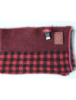 Клетчатый шарф с зигзагом Vizio Италия 8076 S красный фото