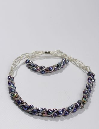 Комплект "Жемчуг" чёрный