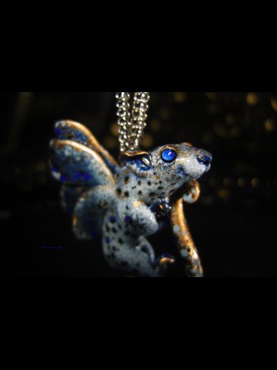 Волшебное колье "Снежная Ночница, Крылатая Мышка", Новогодний подарок