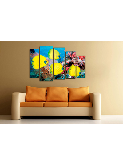 Модульная картина "Желтые рыбки"