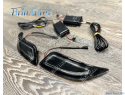 Задние фонари Toyota Camry 55 14-17 в бампер LED черные