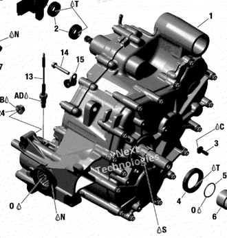 КПП (коробка переключения передач) оригинал BRP 420685808 420685809 для BRP Can-Am (Gear Box)