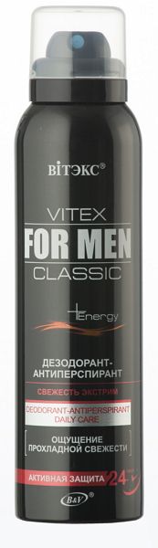 VITEX FOR MEN CLASSIC  дезодорант-антиперcпирант СВЕЖЕСТЬ ЭКСТРИМ 1