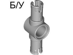 ! Б/У - Technic, Pin 3L with Friction Ridges and Center Pin Hole, Light Bluish Gray (87082 / 4560175 / 6321303) - Б/У