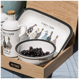 БЛЮДО "ГУСИ" ПРЯМОУГ. 800 мл 24*16*5 см