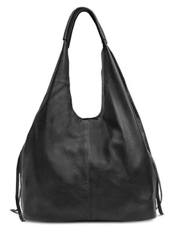 (АРТИКУЛ: 9973/0) СУМКА-МЕШОК ЖЕНСКАЯ, БОЛЬШАЯ, НАТУРАЛЬНАЯ КОЖА, ЧЕРНАЯ, БЕЗ ПОДКЛАДКИ, С МЕШКОМ-ВСТАВКОЙ ВНУТРИ, ЧЕРЕЗ ПЛЕЧО