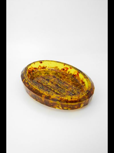 Мыльница овальная блестящая