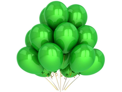15 зелёных воздушных шаров