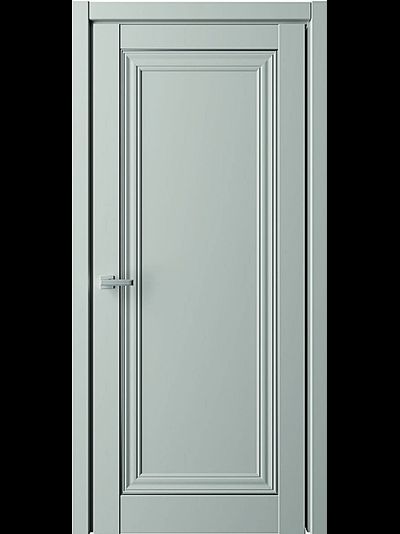 Дверь багетная Прадо-2 светло-серая винил платина