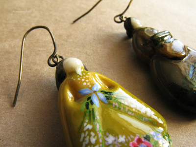 Восточные серьги-лепестки "Азхар. Легенда о царевне цветов"