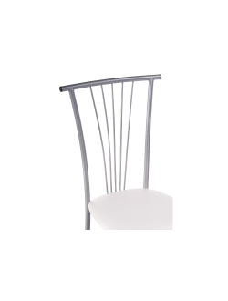 Стул на металлокаркасе Grigori белый полимер / светлый мусс