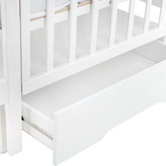 Кроватка детская продольный маятник Pituso Olivia Белый-Белый