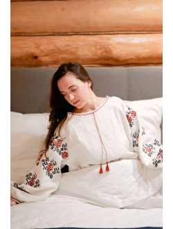 Платье рубаха "Розы"