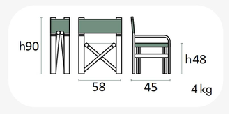 Кресло текстиленовое складное Horeca