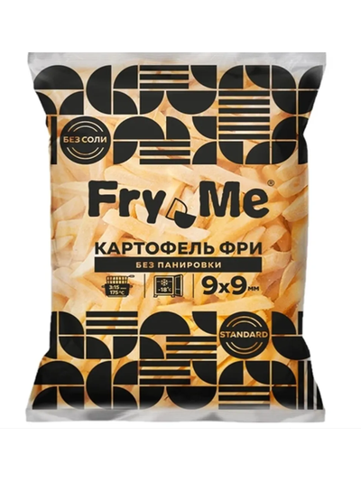 Картофель фри без панировки 9 х 9 Fry Me, Standart. 1кг
