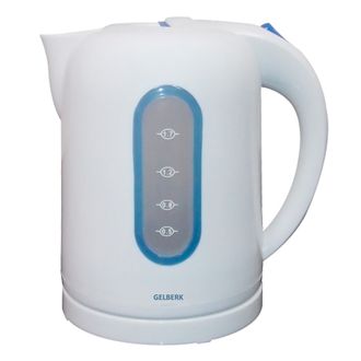 Чайник электрический Gelberk GL-405, 1,7л, 1,5кВт, шкала уровня воды, бел