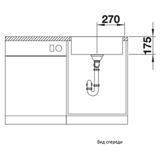 Мойка Blanco ZEROX 500-IF с отв. арм. InFino, Durinox