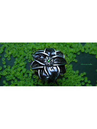 Необычное кольцо "Цветок из Долины Папоротников"