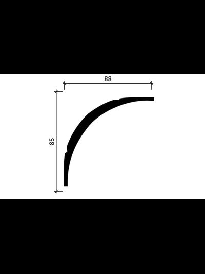 Потолочный плинтус DECOR-DIZAYN DD46, из дюрополимера, под покраску, ударопрочный