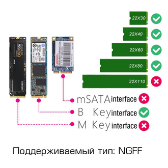 Орбита OT-PCD06 Черный внешний бокс M.2 (NGFF Key B / USB 3.1 Type-C)