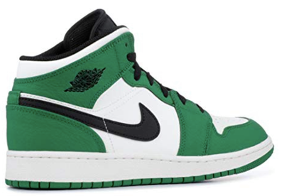 Nike Air Jordan Retro 1 Mid (зеленые с белым)
