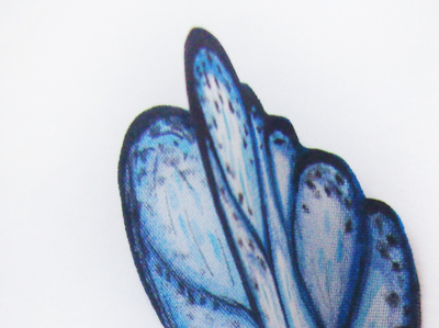 "Тайны небесных сфер", серьги с шёлковыми крылышками