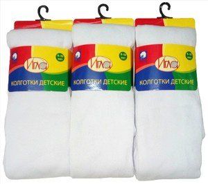 Колготки гладкие однотонные белые (К-60)