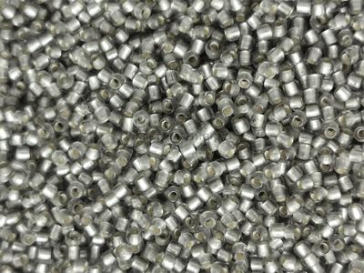 Toho 11/0 - 5г - 29AF Матовый прозрачный чёрный бриллиант с серебряной линией внутри (TR-11-29AF)