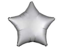 Звезда серебро сатин