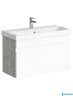 Подвесная тумба под умывальник «Смарт-80», цвет бетон светлый