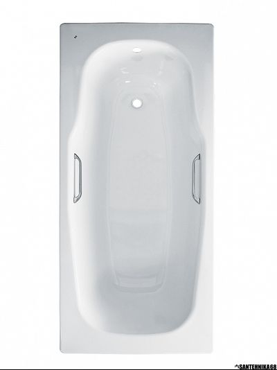 Ванна стальная BLB Atlantica 170x80 см B70A22001 180*80*40 см белая (с ножками 2,5 мм скотч + болт) B80A22001