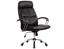 Офисное кресло LK-15 Ch перфорированная кожа NewLeather черная № 721