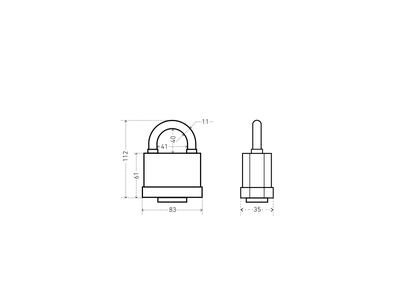 Замок навесной АЛЛЮР ВС1Ч-377П влагозащ [6751]