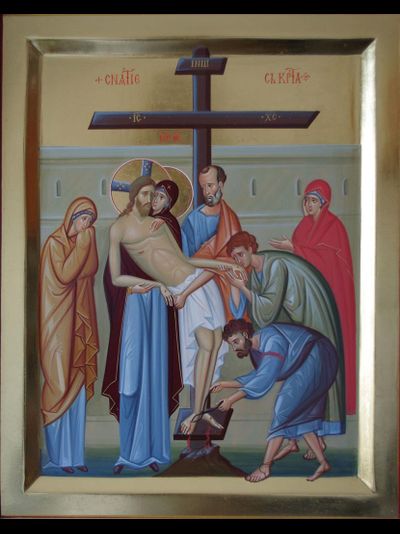 Снятие с креста - икона Спасителя