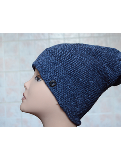Женская вязаная шапка Италия Vizio 6204 CL синяя