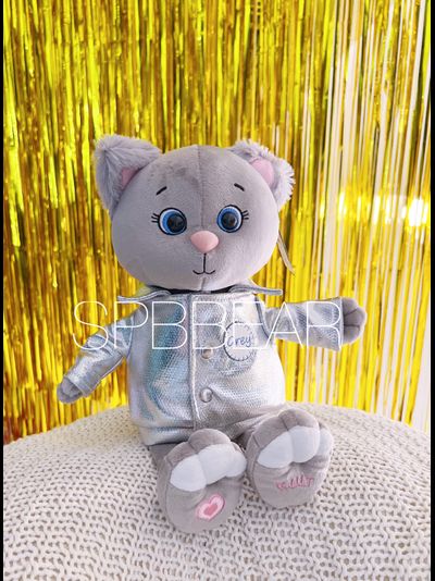 Котик Грей 35 см в куртке