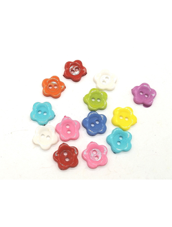 Пуговицы детские микс, цветочки 2