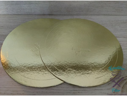 Подложка усиленная односторонняя золото круг d=300 мм (2,5 мм)