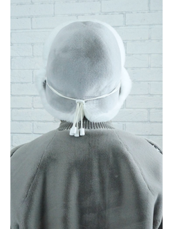 Ушанка "Север" цвет серо-голубой + белый