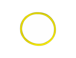 Rubber Belt Large Round Cross Section - Approx. 3 1/4 x 3 1/4, Yellow (x89)