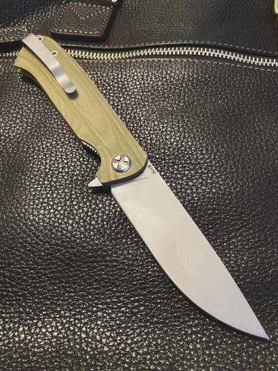 Складной нож ЧИЖ-DOUBLE рукоять G10, цвет тан