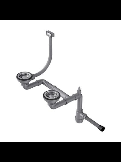 Арматура для полуторачашевых моек с прямоугольным переливом WK-1.5 IN