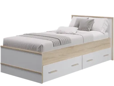 «Сакура» BTS кровать 0,9м LIGHT дуб сонома/белый (BTS)
