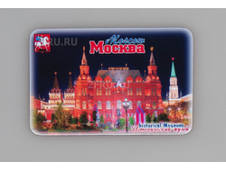 Гибкий сувенирный магнит на холодильник 8х6 см. с фото Исторического музея на Красной Площади