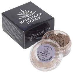 Тени для век "Тёмно-каштановый", Кристалл Декор