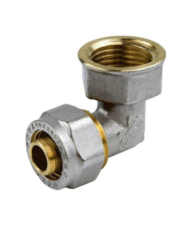 Угольник м/п никель обжимной DN 20X1/2  вр 7007-03 Aquastera