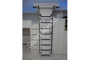 ШВЕДСКАЯ СТЕНКА РОМАНА R8, ШИРИНА 490 ММ, цвет металла - белый, ступени массажные